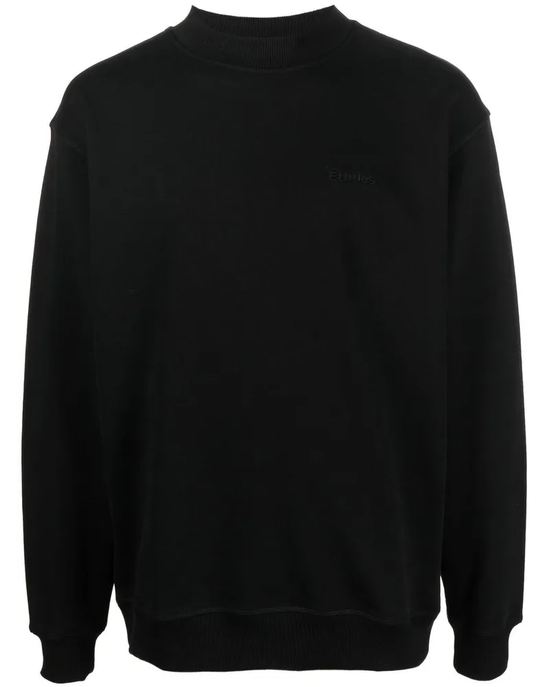 Études Studio National Sweatshirt aus Bio-Baumwolle Schwarz