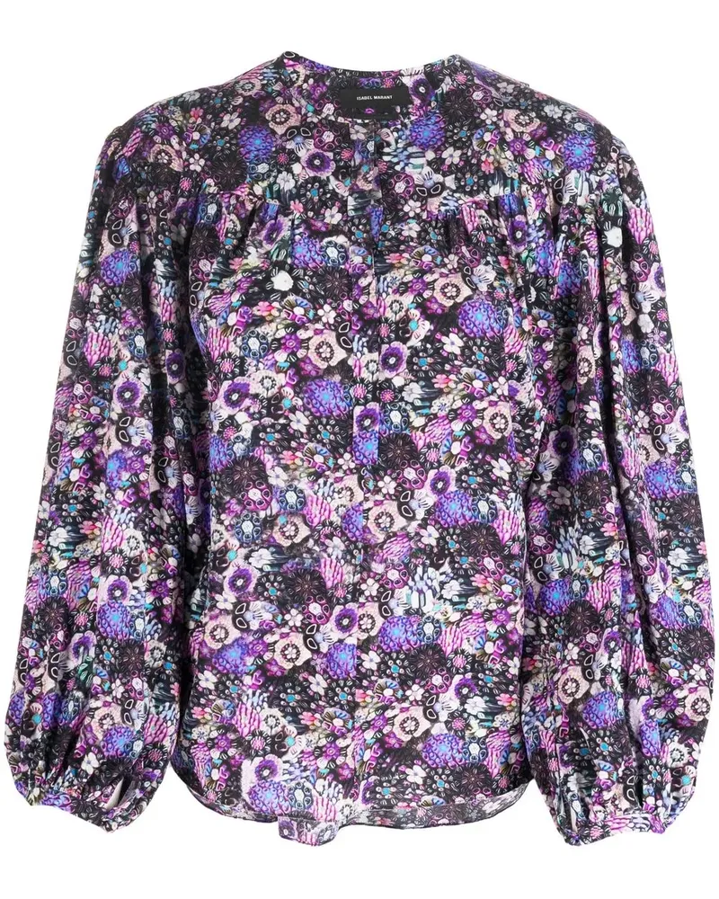 Isabel Marant Zara Bluse mit blumigem Print - Violett Violett