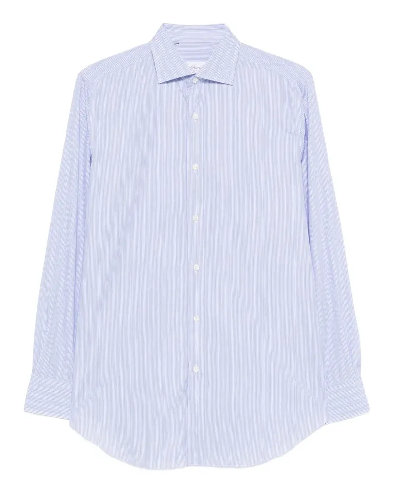 Brioni striped long-sleeve shirt - Blau Blau