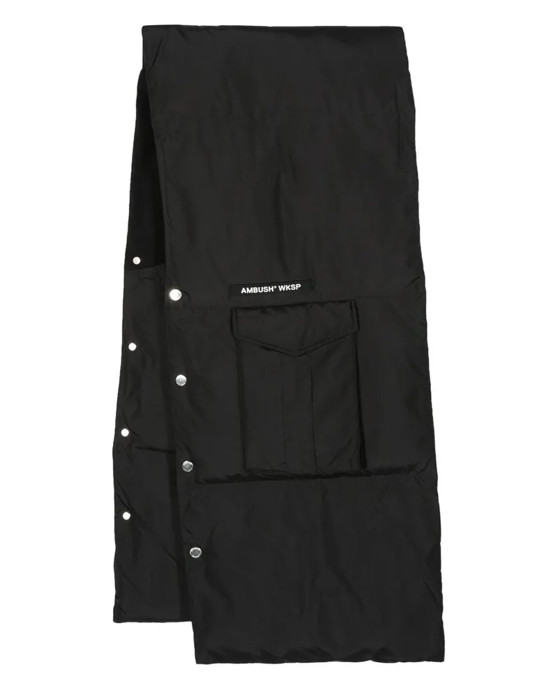 AMBUSH Gefütterter Schal mit Logo-Print - Schwarz Schwarz