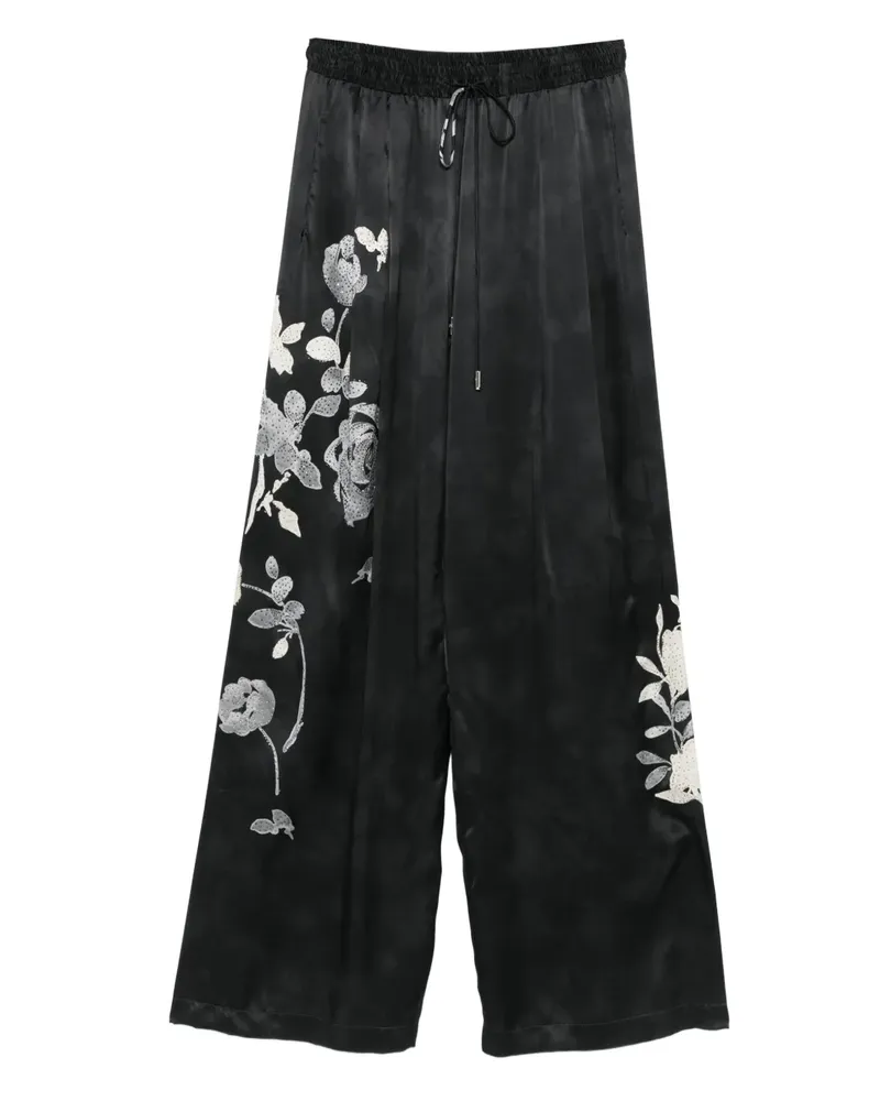 Ermanno Scervino Palazzohose mit Print - Schwarz Schwarz