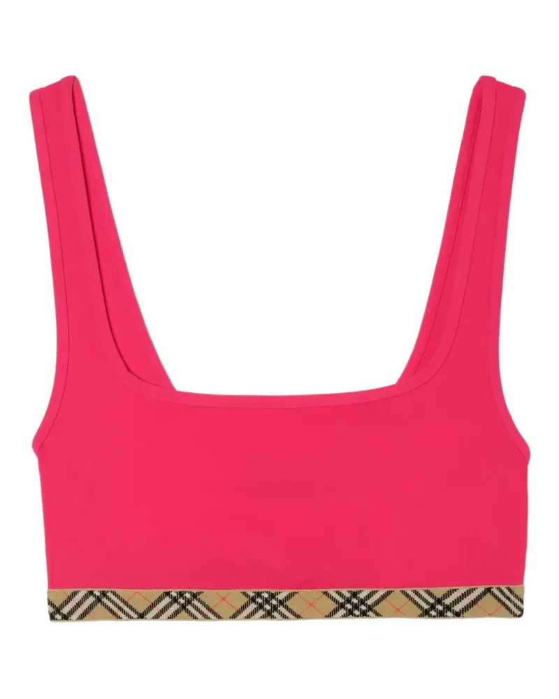Burberry check trim bikini top - Rot Rot