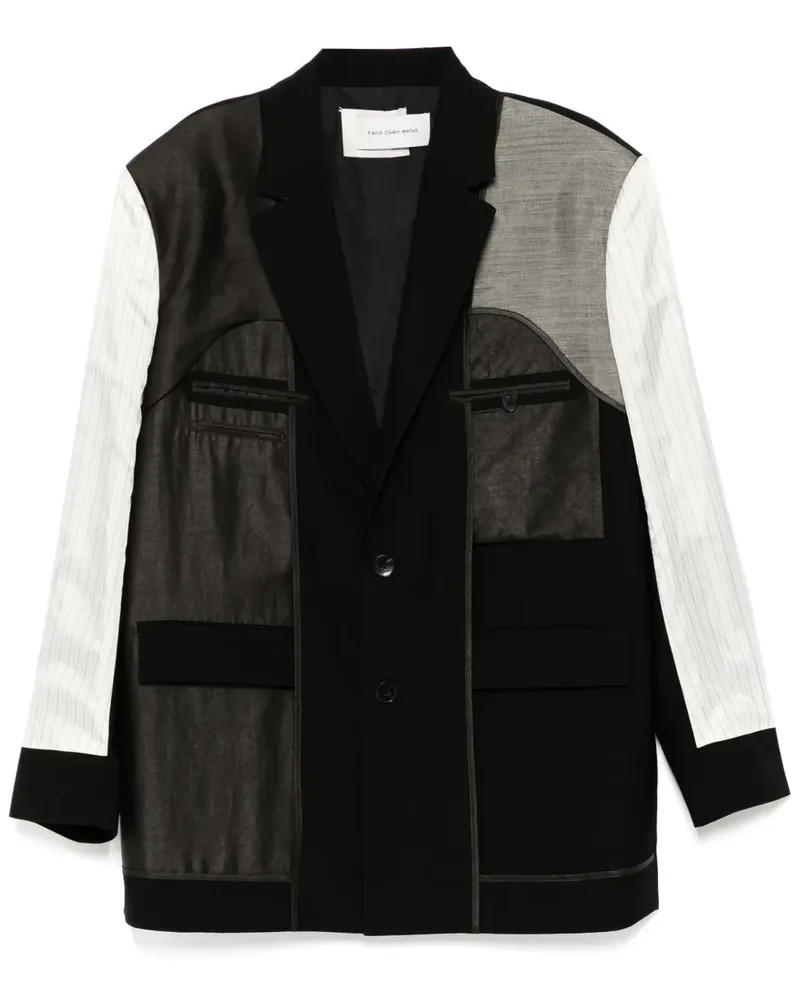 Feng Chen Wang Sakko im Patchwork-Design - Schwarz Schwarz