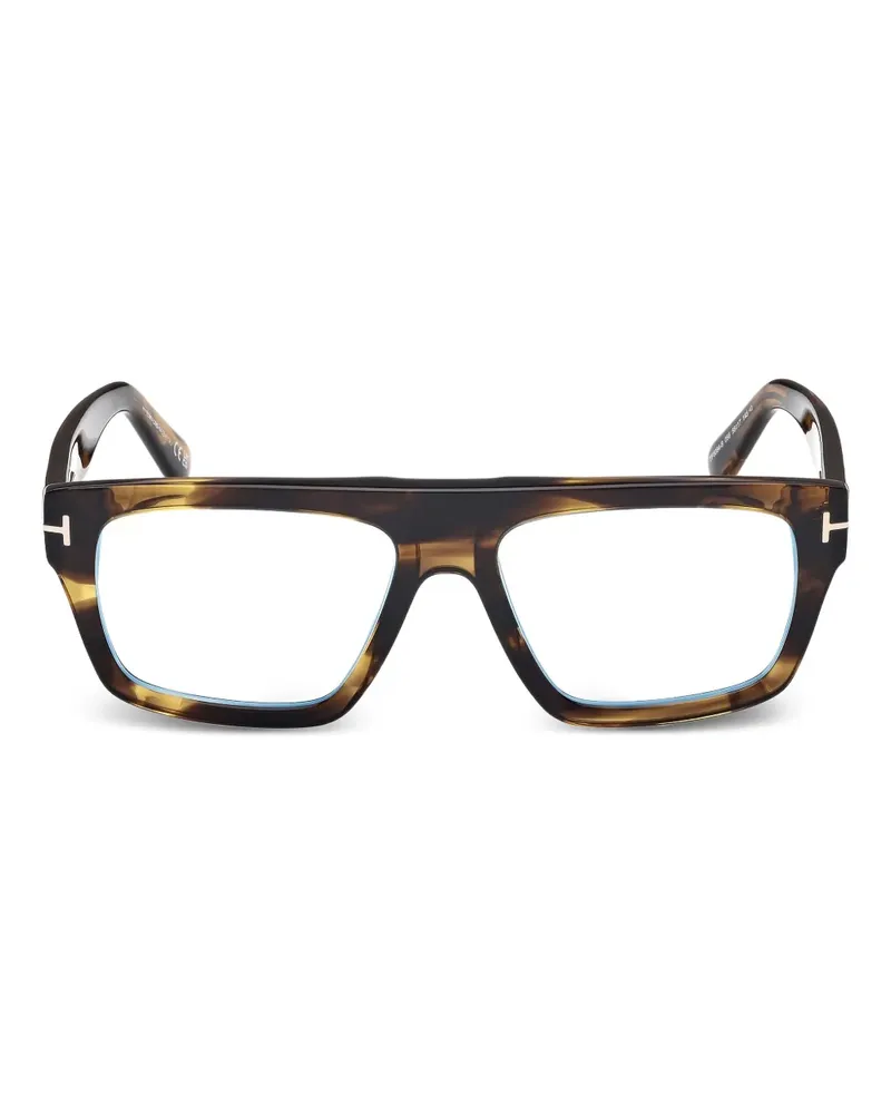 Tom Ford Brille mit eckigem Gestell - Braun Braun