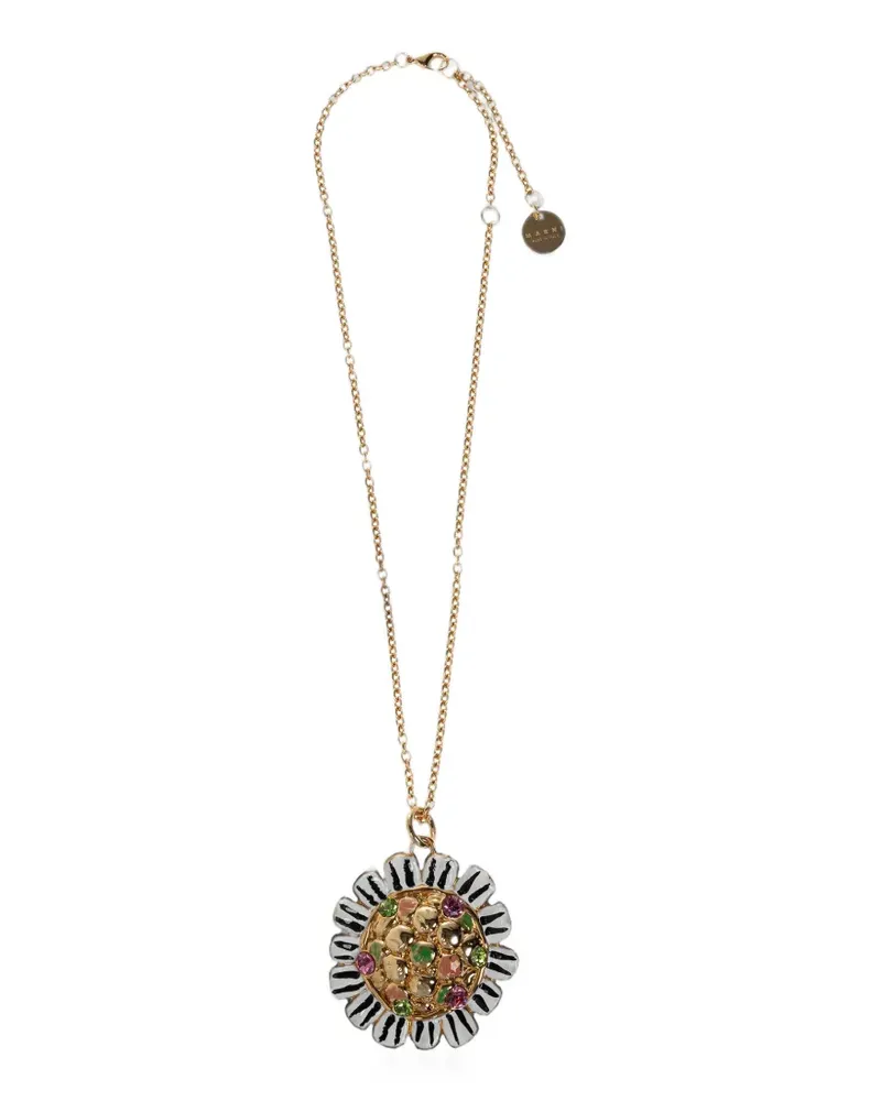 Marni Halskette mit Blumenanhänger - Gold Gold