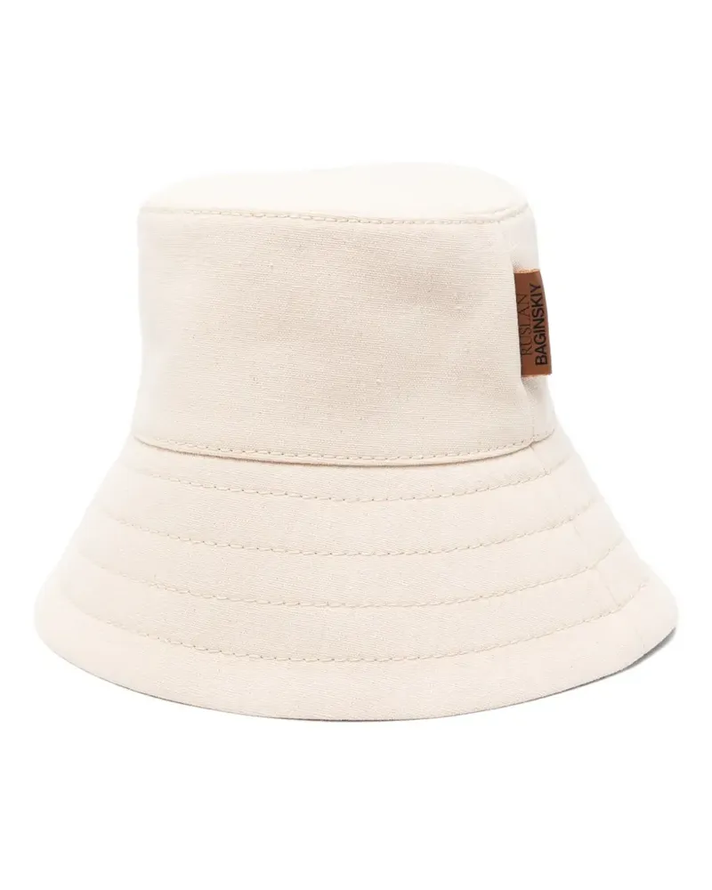 RUSLAN BAGINSKIY Hut mit bestickter Krempe - Nude Nude