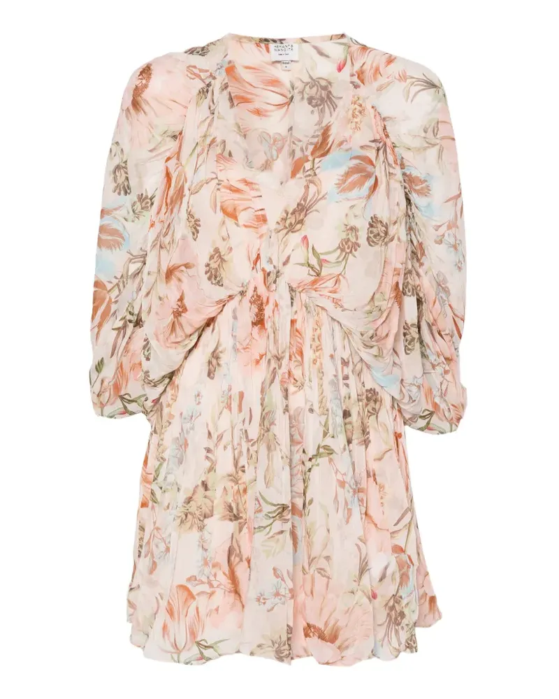 Hemant & Nandita Ezra floral-print shorts - Rosa Rosa