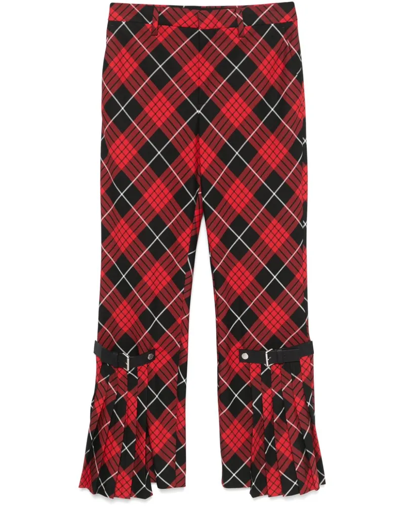 Jean Paul Gaultier Karierte Hose - Rot Rot