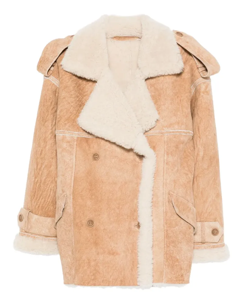 Salvatore Santoro Cabanjacke aus Schaffell - Nude Nude