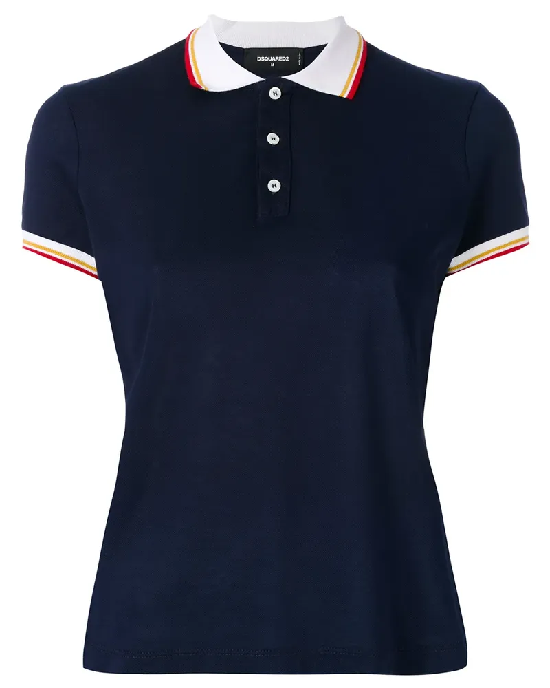 Dsquared2 Poloshirt mit Kontrastkragen - Blau Blau