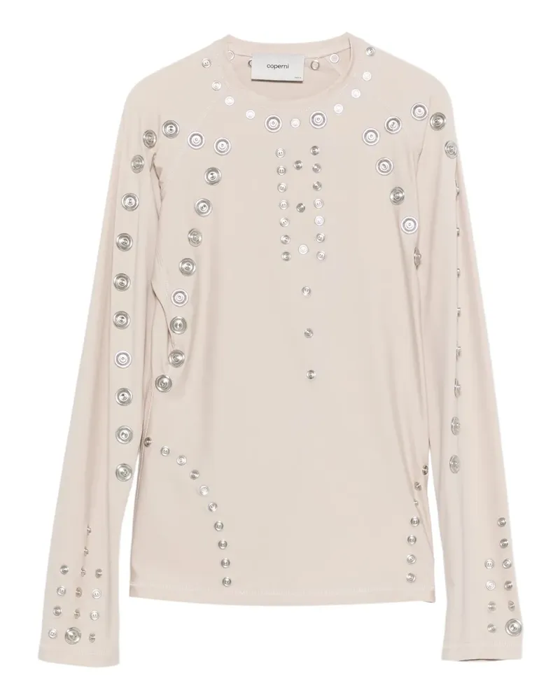 COPERNI stud-embellished t-shirt - Nude Nude