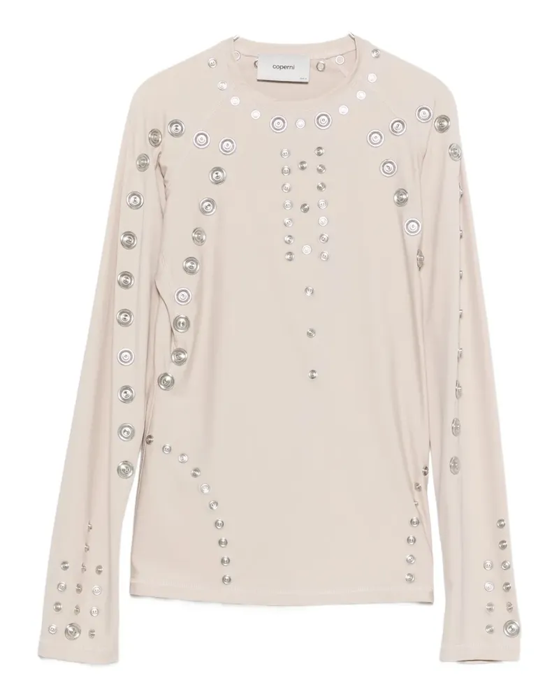 COPERNI stud-embellished t-shirt - Nude Nude