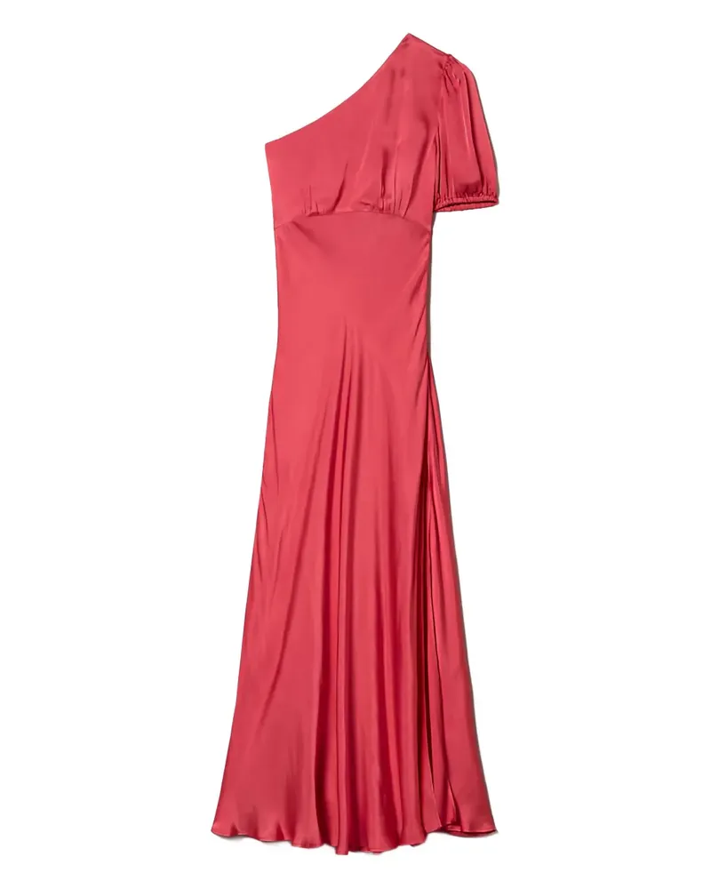 Twin-Set Maxikleid mit Puffärmeln - Rosa Rosa