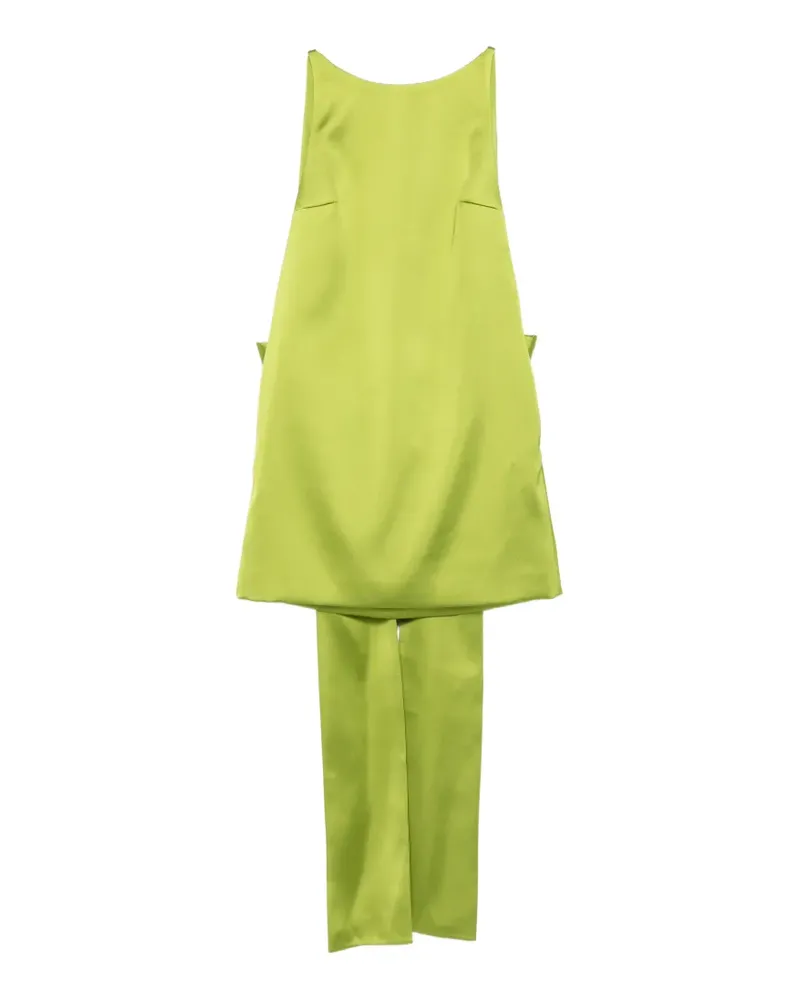 Self-Portrait Minikleid mit Oversized-Schleife - Grün Grün