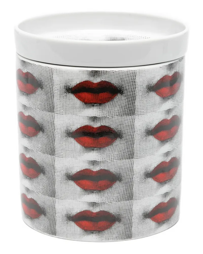 Fornasetti Duftkerze mit Lippen-Print (1020g) - Rot Rot