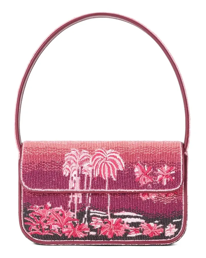 STAUD Tommy beaded shoulder bag - Rosa Rosa