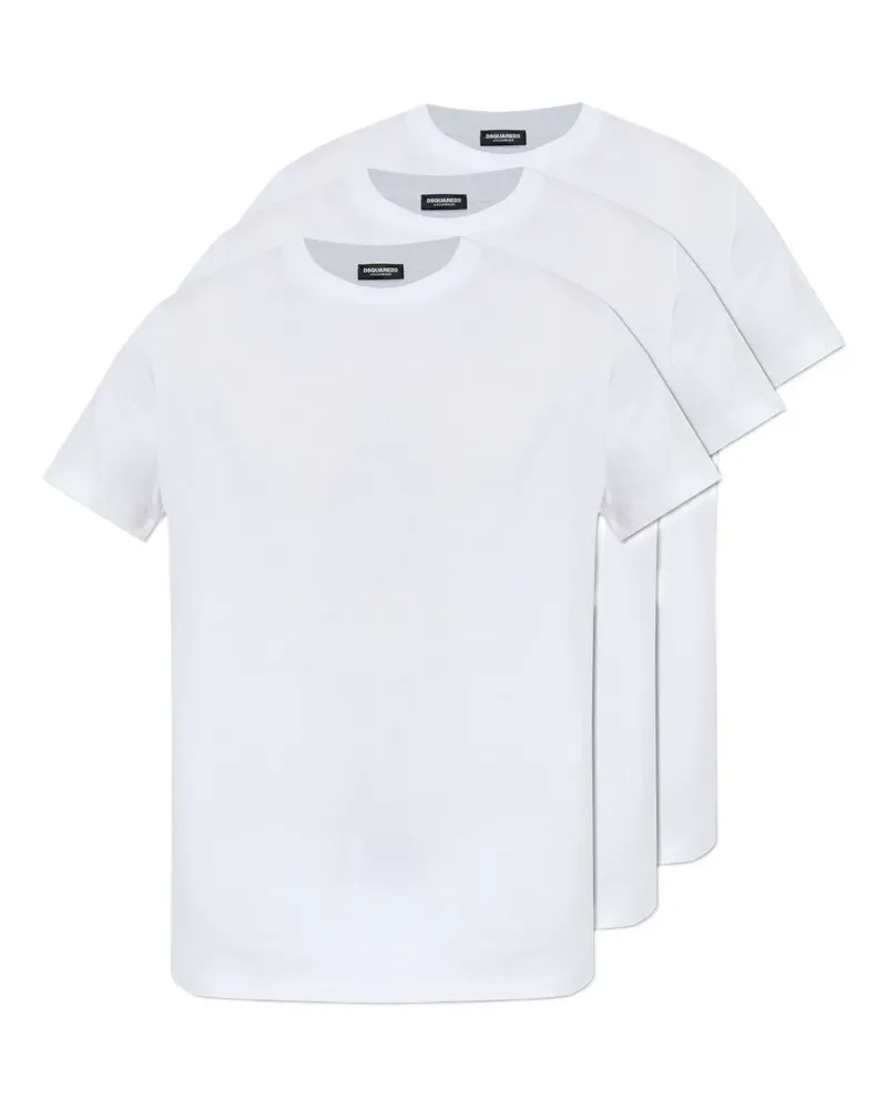 Dsquared2 cotton T-shirt (pack of three) - Weiß Weiß