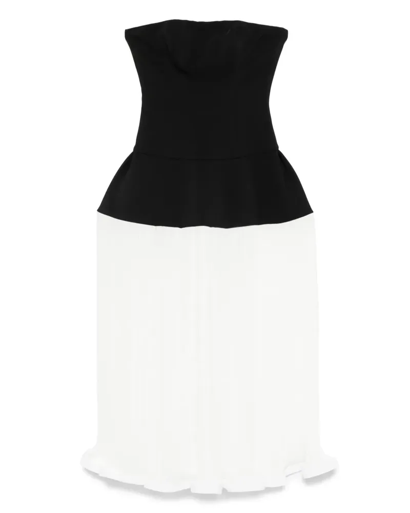 Rowen Rose Maxikleid mit Falten - Schwarz Schwarz