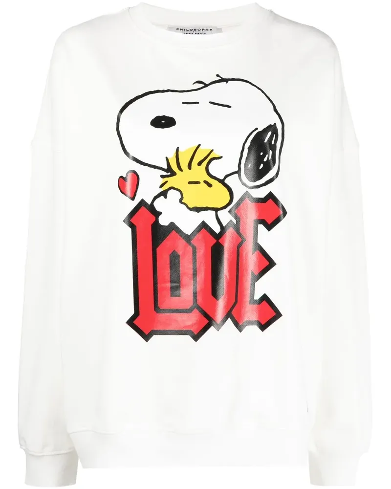 Philosophy Di Lorenzo Serafini Snoopy Love Sweatshirt - Weiß Weiß