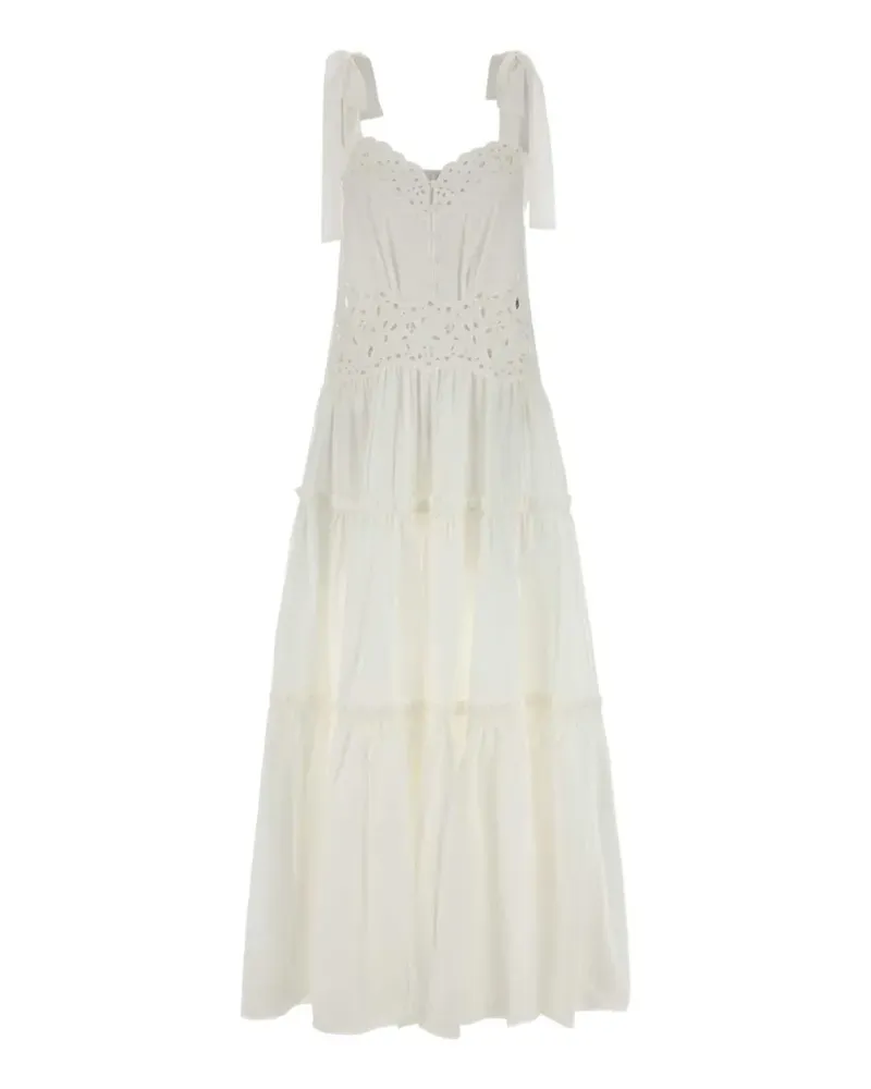 Chloé Kleid mit Lochstickerei - Weiß Weiß