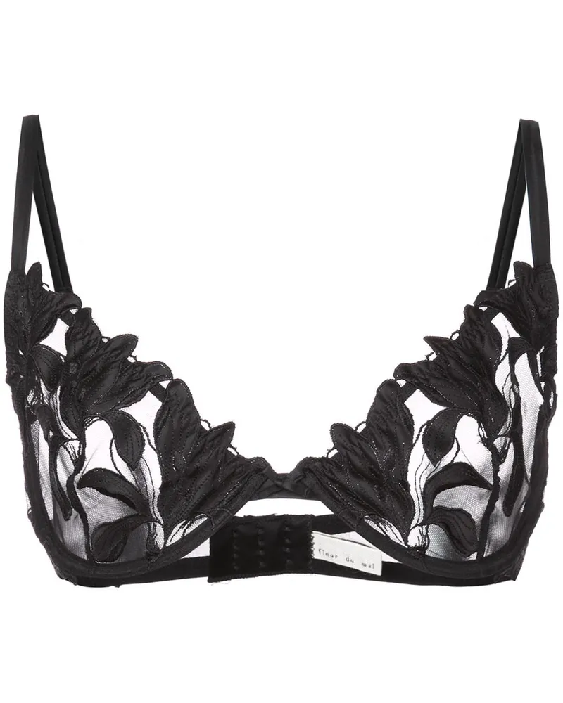 Fleur Du Mal Lily Lace' Halbschalen-BH - Schwarz Schwarz