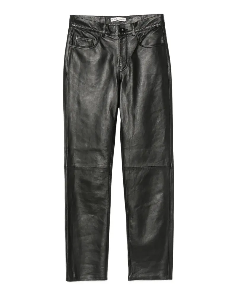 Blazé Milano Hose aus Leder - Schwarz Schwarz