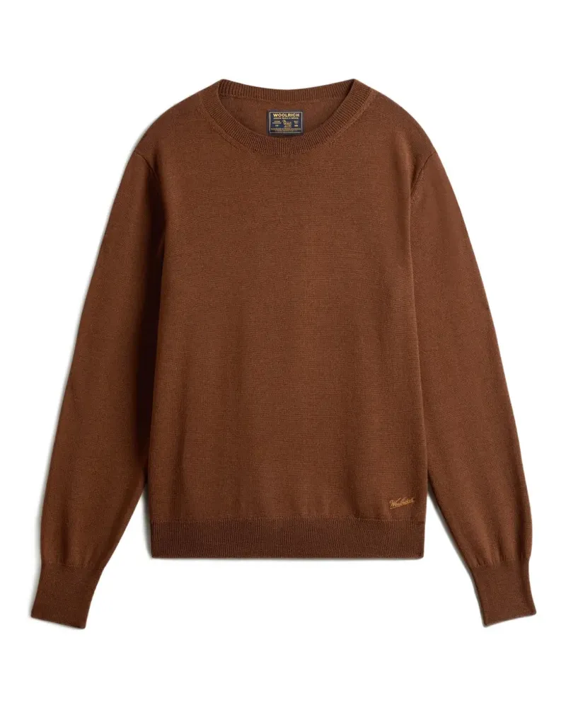 Woolrich fine-knit crew-neck sweater - Braun Braun