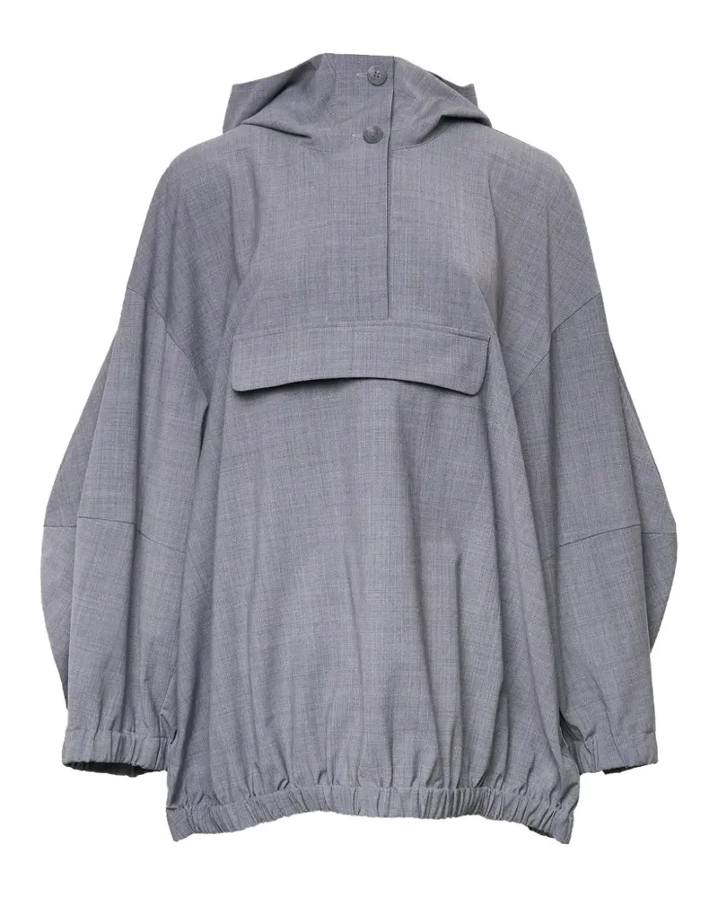 ENFÖLD hooded front-flap jacket - Grau Grau