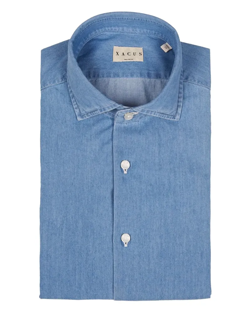 XACUS Klassisches Hemd - Blau Blau