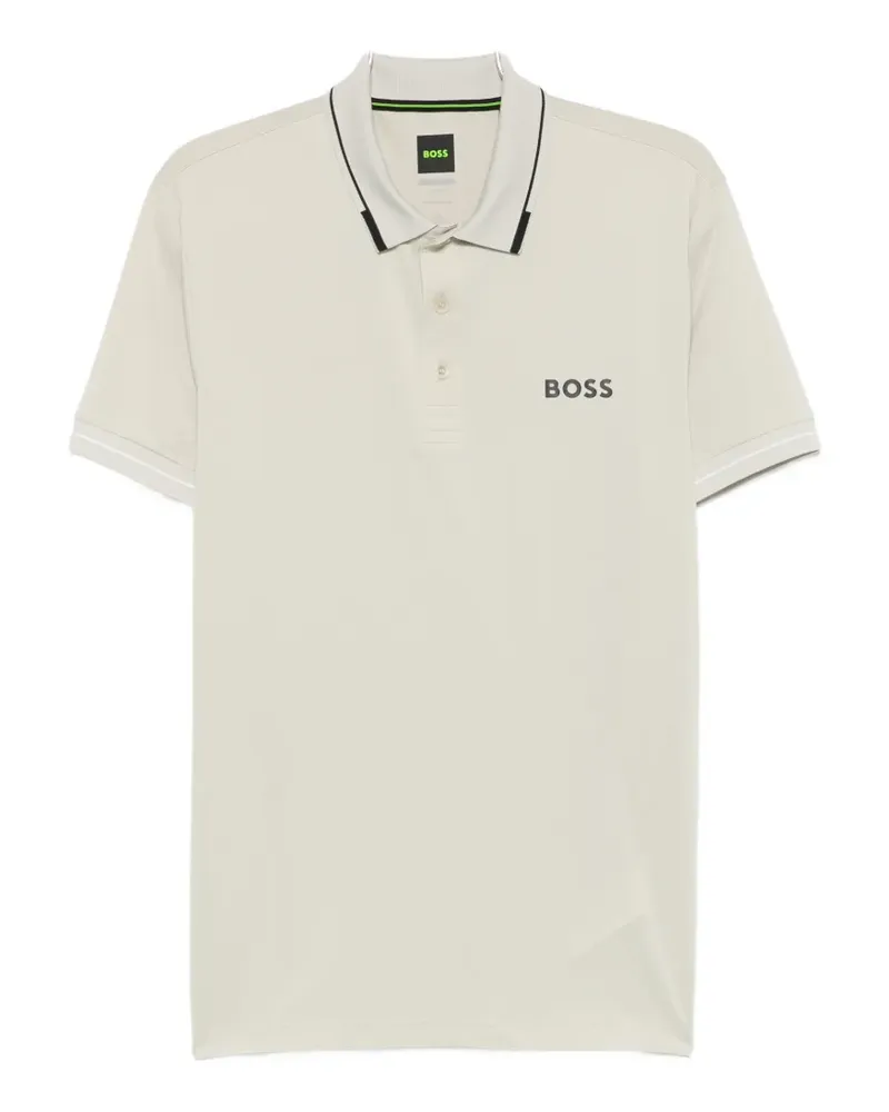 HUGO BOSS logo-print polo shirt - Nude Nude