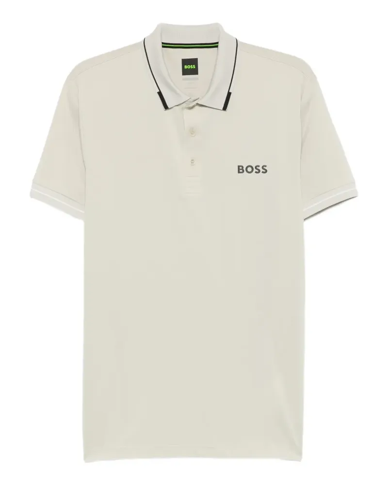 HUGO BOSS logo-print polo shirt - Nude Nude