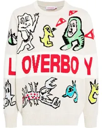 Charles Jeffrey Loverboy Gestrickter Intarsien-Pullover Nude