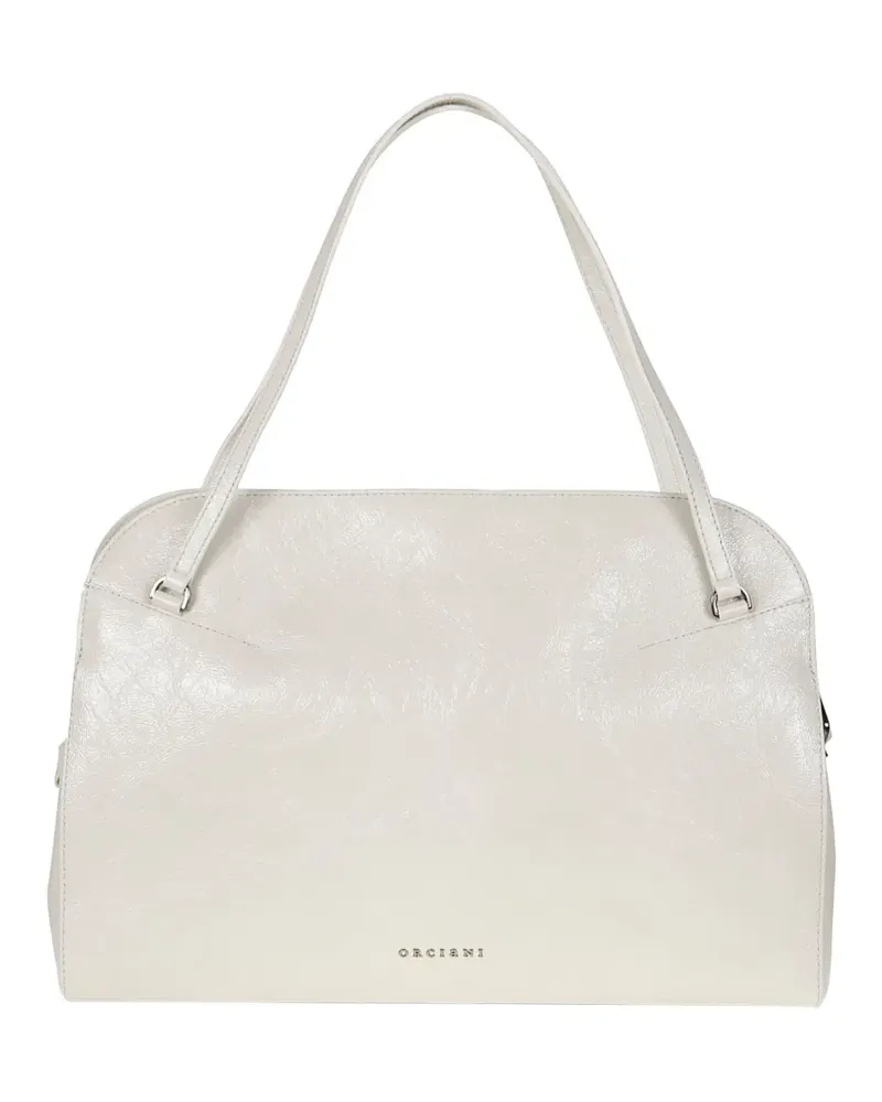 Orciani large Lido leather tote bag - Weiß Weiß