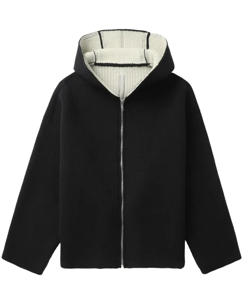 Rick Owens Strickmantel mit Reißverschluss - Schwarz Schwarz