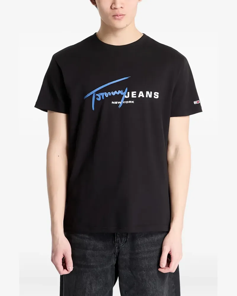 Tommy Hilfiger Signature Dna T-Shirt - Schwarz Schwarz