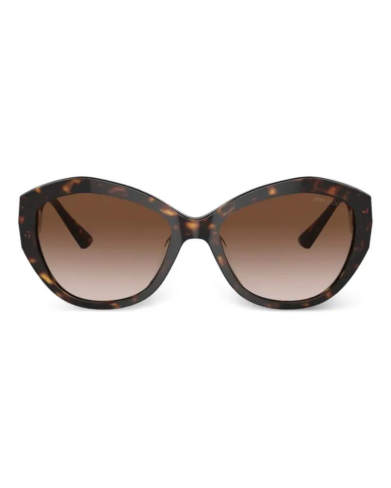 Jimmy Choo geometric logo sunglasses - Braun Braun