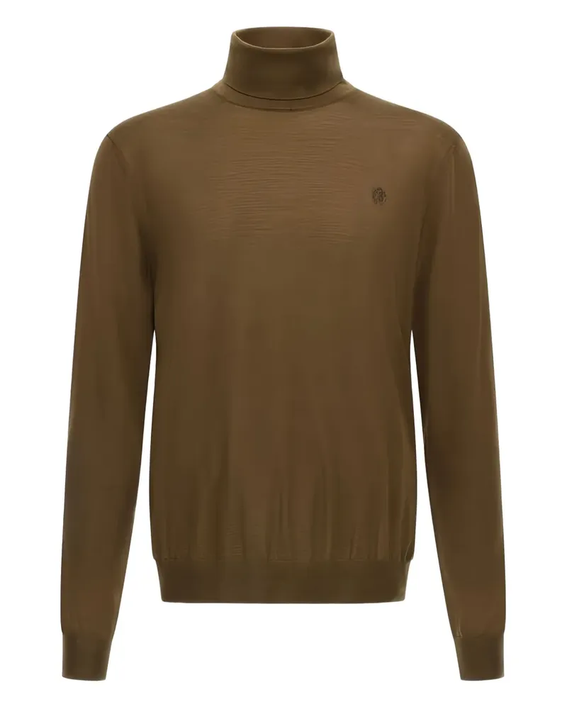 Roberto Cavalli Bestickter Rollkragenpullover - Braun Braun
