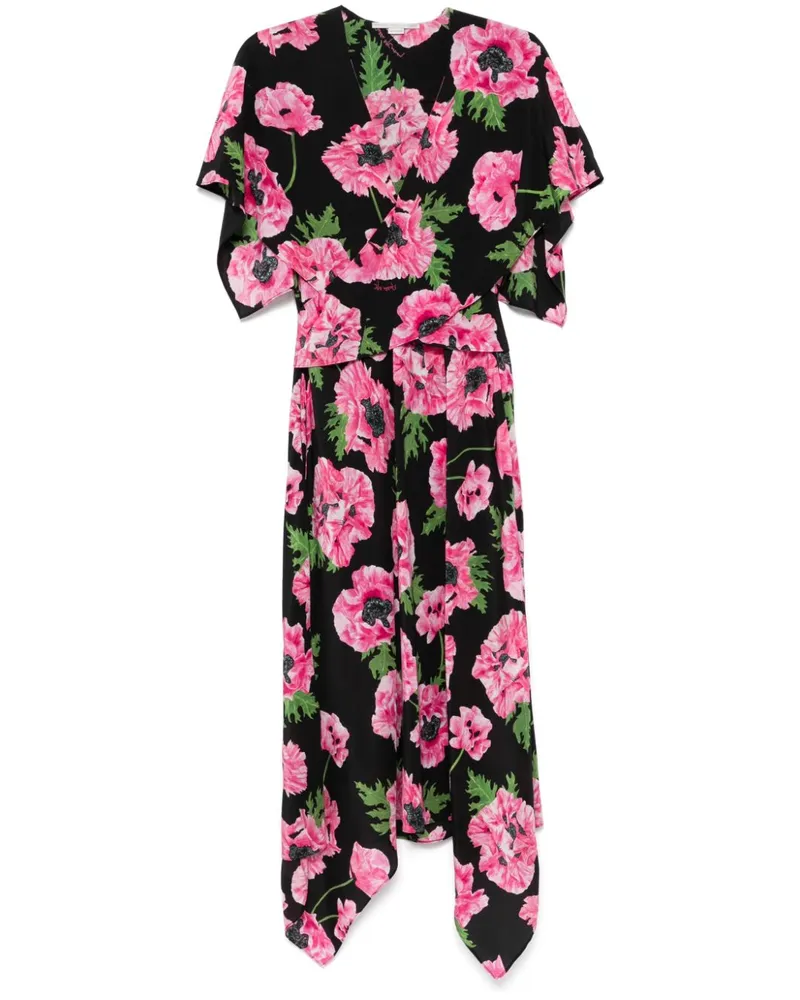 Stella McCartney Midikleid mit Blumen-Print - Rosa Rosa