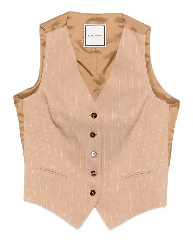 Tagliatore Weste mit Nadelstreifen - Nude Nude