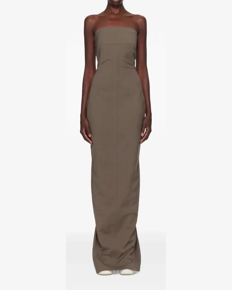 Rick Owens Schulterfreies Maxikleid - Grau Grau