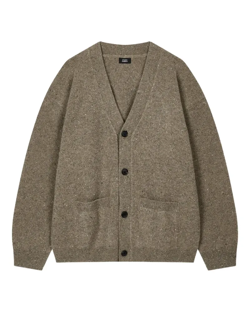 STUDIO TOMBOY Melierter Cardigan mit Knöpfen - Grün Grün