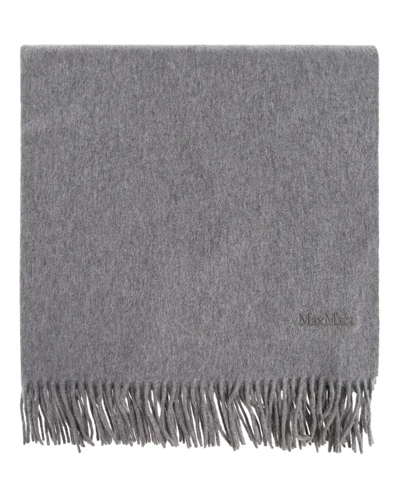 Max Mara Kaschmirschal mit Fransen - Grau Grau