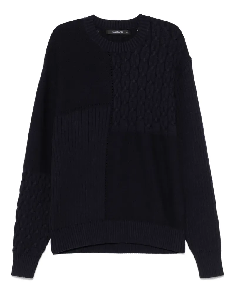Daily Paper Pullover mit Patchwork-Muster - Blau Blau