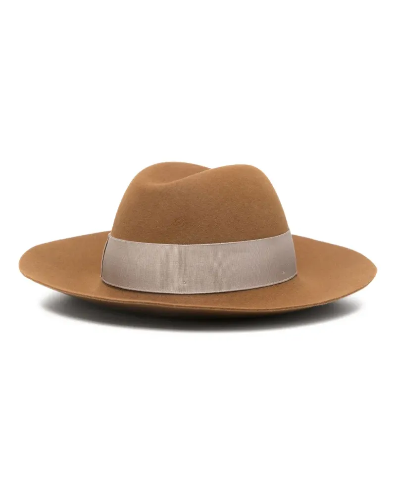 Borsalino Claudette Hut mit Schleifenband - Braun Braun