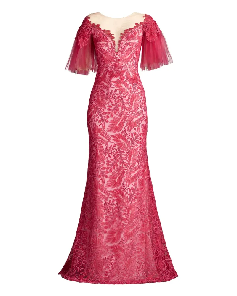 Tadashi Shoji Besticktes Ryn Tüllkleid - Rosa Rosa
