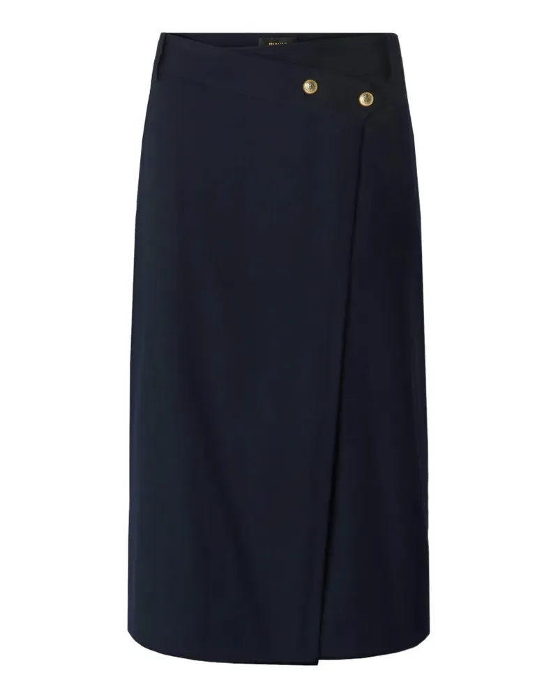 Pinko Wickelrock mit Knopfdetail - Blau Blau