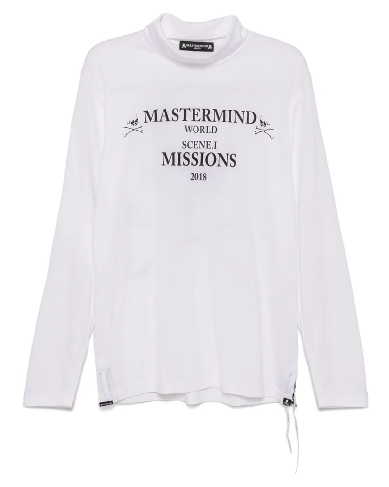 Mastermind World Langarmshirt mit Logo-Print - Weiß Weiß