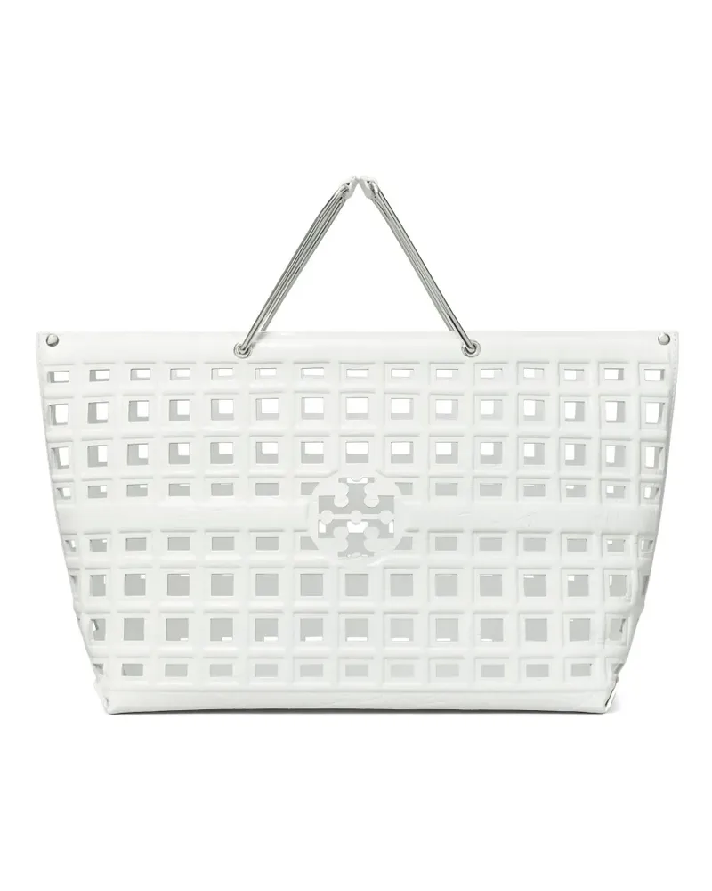 Tory Burch Ella Croc Tote Bag - Weiß Weiß