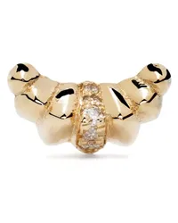 Lizzie Mandler 18kt Croissant Gelbgoldohrstecker mit Diamanten Gold