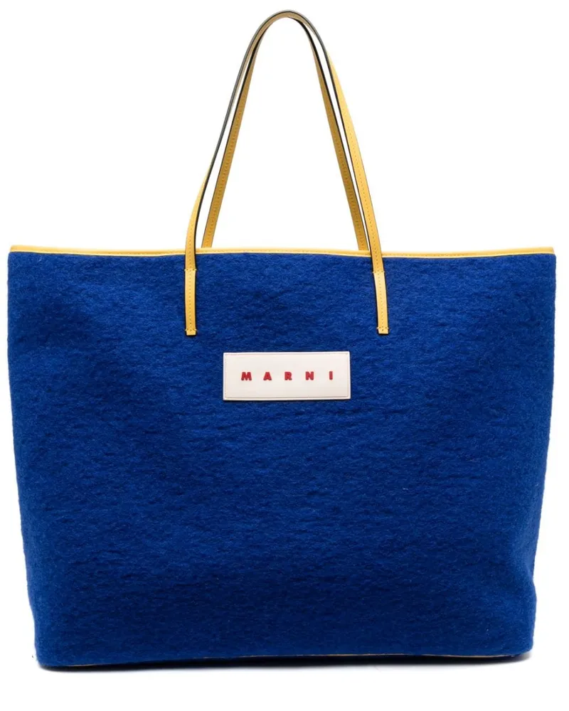 Marni Wendbare Handtasche aus Filz - Blau Blau